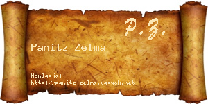 Panitz Zelma névjegykártya